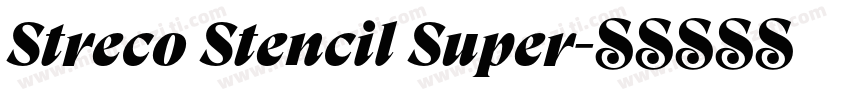 Streco Stencil Super字体转换